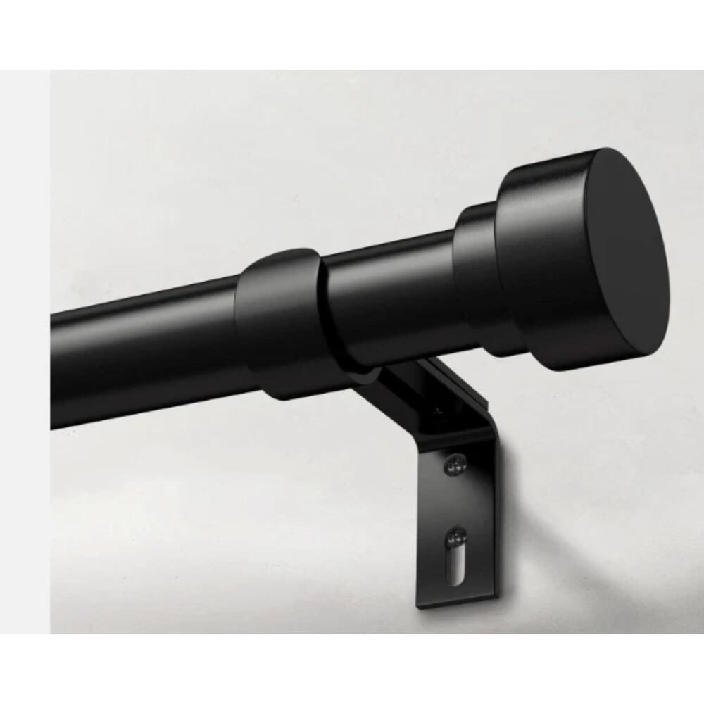 New in Box IFELS Heavy Duty Curtain Rod, Black Modern Design, 30-90" Wall Mount